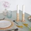 Balvi Salt & pepper set Chandelier Set of 2 pieces shaped candle holder Ceramic/wood 27 cm view 4