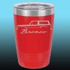 1966-77 Ford Bronco 20oz Stainless Steel Tumbler w/Clear Lid red view 1