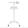 Safco 1944WH VUM Pneumatic Height-Adjustable Stand-Up Mobile Laptop Computer Workstation, Mobile Computer Cart, 22.875" D x 30.75" W x 48.25" H view 1