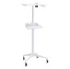 Safco 1944WH VUM Pneumatic Height-Adjustable Stand-Up Mobile Laptop Computer Workstation, Mobile Computer Cart, 22.875" D x 30.75" W x 48.25" H view 4