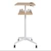 Safco 1944NA VUM Pneumatic Height-Adjustable Stand-Up Mobile Laptop Computer Workstation, Mobile Computer Cart, 22.875" D x 30.75" W x 48.25" H view 1