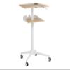 Safco 1944NA VUM Pneumatic Height-Adjustable Stand-Up Mobile Laptop Computer Workstation, Mobile Computer Cart, 22.875" D x 30.75" W x 48.25" H view 2