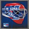 Trends International NHL New York Rangers - Mask 16 Wall Poster, 22.375" x 34", Barnwood Framed Version view 1