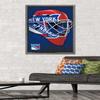Trends International NHL New York Rangers - Mask 16 Wall Poster, 22.375" x 34", Barnwood Framed Version view 2