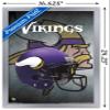 Trends International NFL Minnesota VIkings - Helmet 16 Wall Poster, 14.725" x 22.375", Silver Framed Version view 3