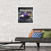 Trends International NFL Minnesota VIkings - Helmet 16 Wall Poster, 14.725" x 22.375", White Framed Version view 2
