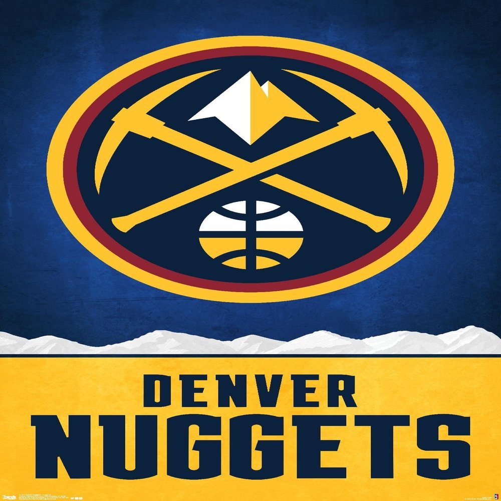 Trends International NBA Denver Nuggets - Logo 18 Wall Poster, 14.725" x 22.375", Premium Unframed Version