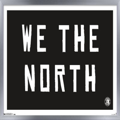 Trends International NBA Toronto Raptors - We The North 16 Wall Poster, 14.725" x 22.375", Silver Framed Version