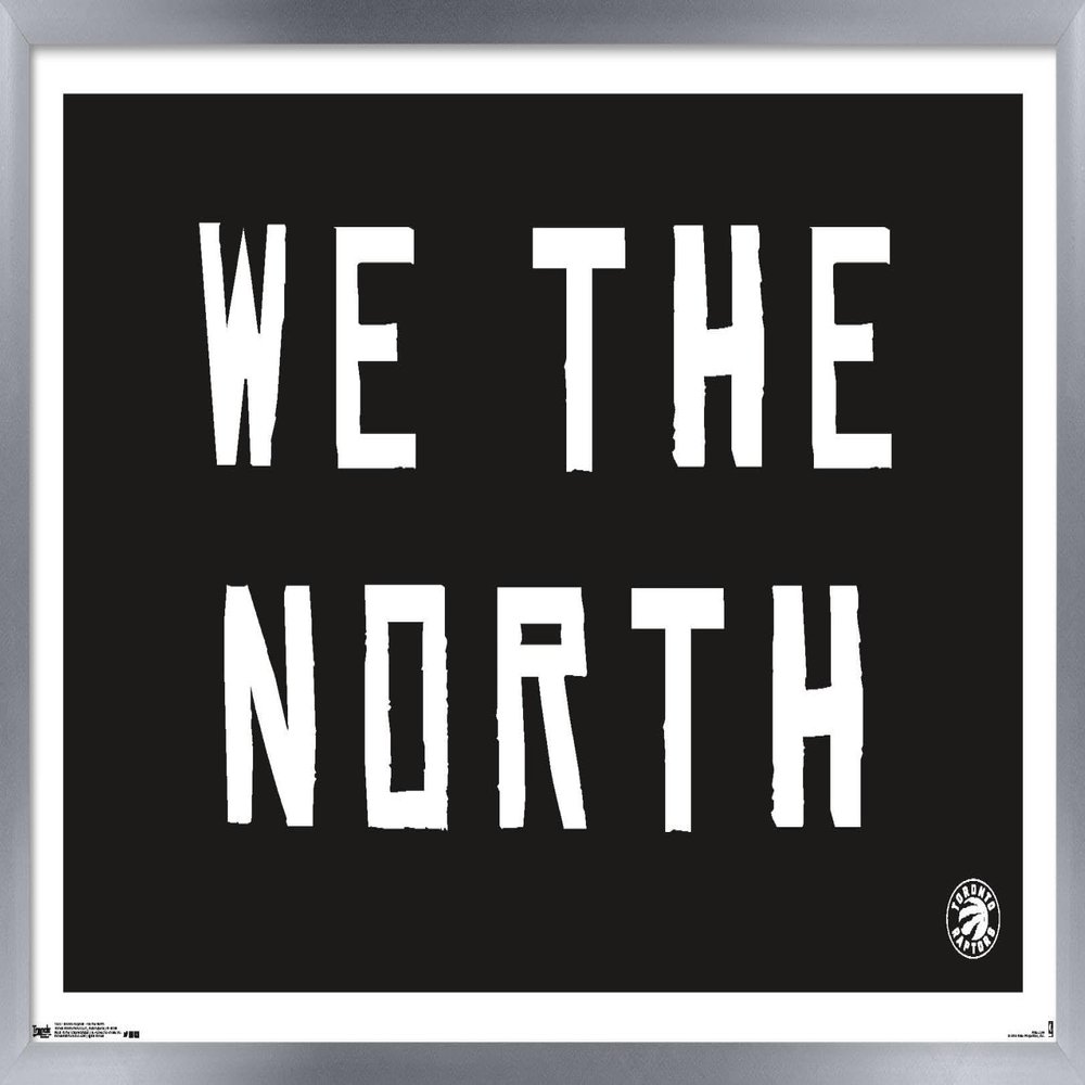Trends International NBA Toronto Raptors - We The North 16 Wall Poster, 14.725" x 22.375", Silver Framed Version