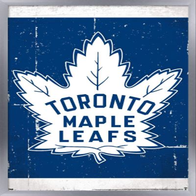 Trends International NHL Toronto Maple Leafs - Retro Logo 16 Wall Poster, 14.725" x 22.375", Silver Framed Version