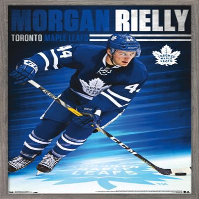 Trends International NHL Toronto Maple Leafs - Morgan Rielly 16 Wall Poster, 22.375" x 34", Barnwood Framed Version