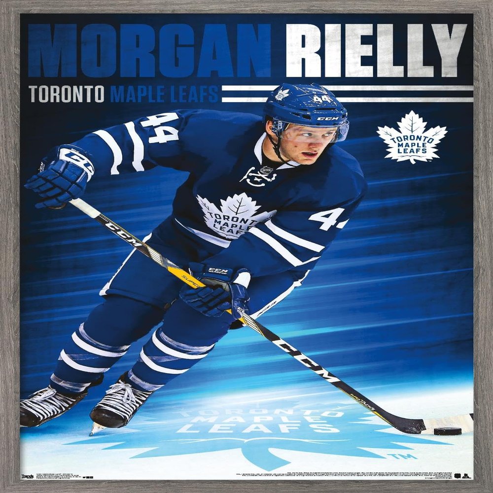 Trends International NHL Toronto Maple Leafs - Morgan Rielly 16 Wall Poster, 22.375" x 34", Barnwood Framed Version
