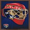 Trends International NHL Florida Panthers Mask 16 Wall Poster, 14.725" x 22.375", Mahogany Framed Version view 1