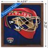 Trends International NHL Florida Panthers Mask 16 Wall Poster, 14.725" x 22.375", Mahogany Framed Version view 3
