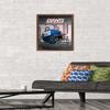 Trends International NFL New York Giants - Helmet 16 Wall Poster, 14.725" x 22.375", Mahogany Framed Version view 2