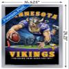Trends International NFL Minnesota VIkings - End Zone 17 Wall Poster, 14.725" x 22.375", Silver Framed Version view 3