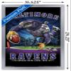 Trends International NFL Baltimore Ravens - End Zone 17 Wall Poster, 14.725" x 22.375", Silver Framed Version view 3