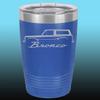 1966-77 Ford Bronco 20oz Stainless Steel Tumbler w/Clear Lid royal view 1