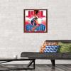 Trends International NBA Philadelphia 76ers - Joel Embiid Wall Poster, 14.725" x 22.375", Mahogany Framed Version view 2