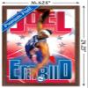 Trends International NBA Philadelphia 76ers - Joel Embiid Wall Poster, 14.725" x 22.375", Mahogany Framed Version view 3
