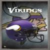 Trends International NFL Minnesota VIkings - Helmet 16 Wall Poster, 14.725" x 22.375", Barnwood Framed Version view 1