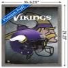 Trends International NFL Minnesota VIkings - Helmet 16 Wall Poster, 14.725" x 22.375", Barnwood Framed Version view 3
