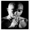 Trends International Tupac - Praying Wall Poster, 14.725" x 22.375", White Framed Version view 1