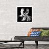 Trends International Tupac - Praying Wall Poster, 14.725" x 22.375", White Framed Version view 2