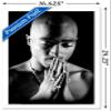 Trends International Tupac - Praying Wall Poster, 14.725" x 22.375", White Framed Version view 3