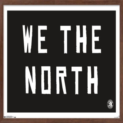 Trends International NBA Toronto Raptors - We The North 16 Wall Poster, 14.725" x 22.375", Mahogany Framed Version