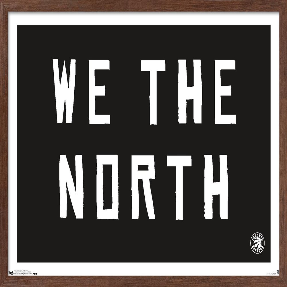 Trends International NBA Toronto Raptors - We The North 16 Wall Poster, 14.725" x 22.375", Mahogany Framed Version