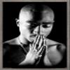 Trends International Tupac - Praying Wall Poster, 14.725" x 22.375", Barnwood Framed Version view 1