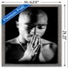 Trends International Tupac - Praying Wall Poster, 14.725" x 22.375", Barnwood Framed Version view 3