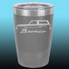 1966-77 Ford Bronco 20oz Stainless Steel Tumbler w/Clear Lid grey view 1