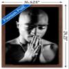 Trends International Tupac - Praying Wall Poster, 14.725" x 22.375", Mahogany Framed Version view 3