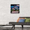 Trends International NFL New York Giants - 3 Point Stance 19 Wall Poster, 14.725" x 22.375", White Framed Version view 2