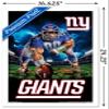 Trends International NFL New York Giants - 3 Point Stance 19 Wall Poster, 14.725" x 22.375", White Framed Version view 3