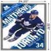 Trends International NHL Toronto Maple Leafs - Austin Matthews 16 Wall Poster, 22.375" x 34", Barnwood Framed Version view 3