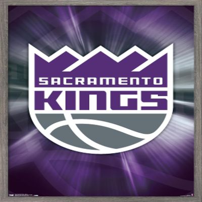 Trends International NBA Sacramento Kings - Logo 16 Wall Poster, 14.725" x 22.375", Barnwood Framed Version