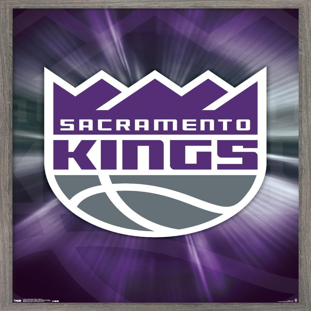 Trends International NBA Sacramento Kings - Logo 16 Wall Poster, 14.725" x 22.375", Barnwood Framed Version