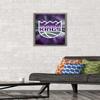 Trends International NBA Sacramento Kings - Logo 16 Wall Poster, 14.725" x 22.375", Barnwood Framed Version view 2