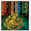 Trends International The Wizarding World: Harry Potter - House Crests Wall Poster, 14.725" x 22.375", White Framed Version view 1