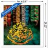 Trends International The Wizarding World: Harry Potter - House Crests Wall Poster, 14.725" x 22.375", White Framed Version view 3