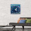 Trends International NBA Minnesota Timberwolves - Logo 17 Wall Poster, 22.4L x 14.7W, Silver Framed Version view 2