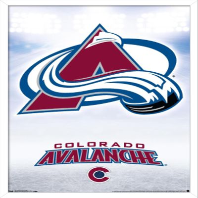 Trends International NHL Colorado Avalanche - Logo 17 Wall Poster, 14.725" x 22.375", White Framed Version