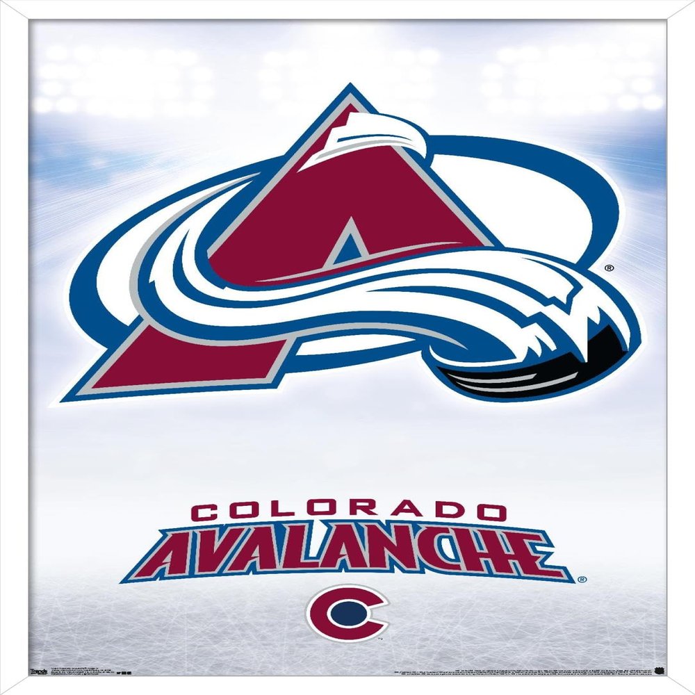 Trends International NHL Colorado Avalanche - Logo 17 Wall Poster, 14.725" x 22.375", White Framed Version