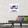 Trends International NHL Colorado Avalanche - Logo 17 Wall Poster, 14.725" x 22.375", White Framed Version view 2