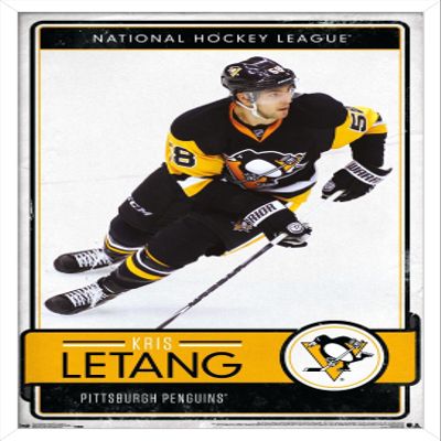 Trends International NHL Pittsburgh Penguins - Kris Letang 16 Wall Poster, 14.725" x 22.375", White Framed Version