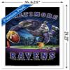 Trends International NFL Baltimore Ravens - End Zone 17 Wall Poster, 14.725" x 22.375", White Framed Version view 3
