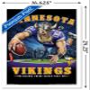 Trends International NFL Minnesota VIkings - End Zone 17 Wall Poster, 14.725" x 22.375", White Framed Version view 3